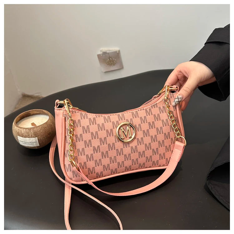 Vintage Floral Print Underarm Bag Women's Crossbody Shoulder Bag Casual Versatile Small Bag Popular Female Fashion Design