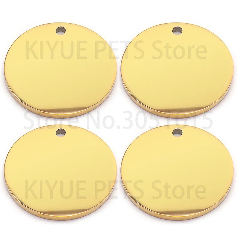 Wholesale 20PCs Stainless Steel 8MM 10MM 15MM 20MM Tags Charms Jewelry DIY Findings Dog Id Tag  For Pendant Necklace Anti-lost