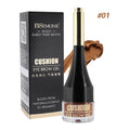 Brown eyebrow gel in black and gold packaging with angled brush, shade #01, product box visible.