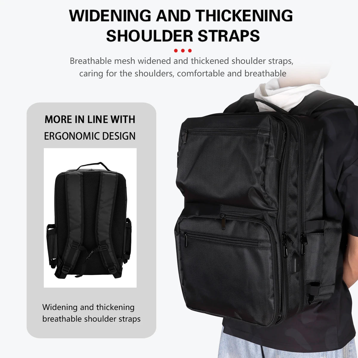 Adjustable Compartments Barber Backpack with USB Charging Port Travel Case for Hairstylist Tools Cosmetology Storage Bag