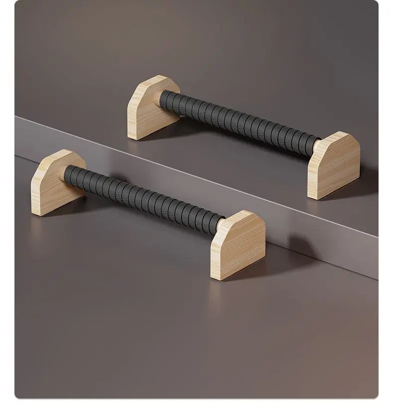 Push-up Stand Wood Pushup Bars Exercise Non-Slip Parallettes Handle Stands Calisthenics Fitness Equipment Home Strength Training