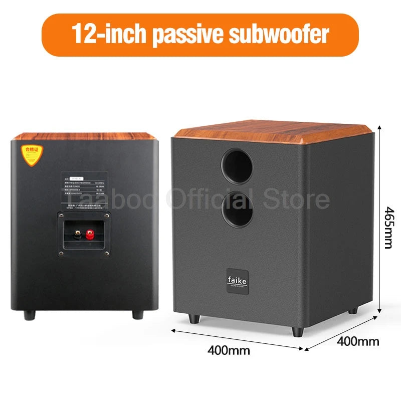 8/10/12 Inch Passive Subwoofer 80-150W High Power Speaker 4-8ohm HiFi TV Speakers Audio For Home Theater Sound System Television