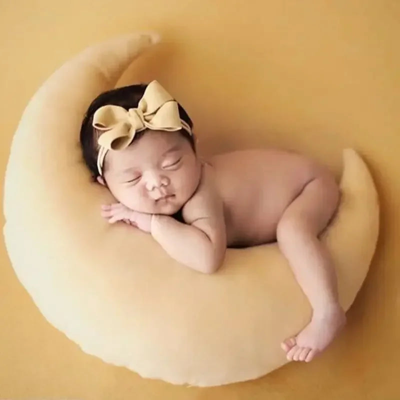 Baby Photography Props Newborn Posing Pillow Cute Baby Hat Colorful Beans Moon Stars Photo Shooting Set For Infant Newborn Gift
