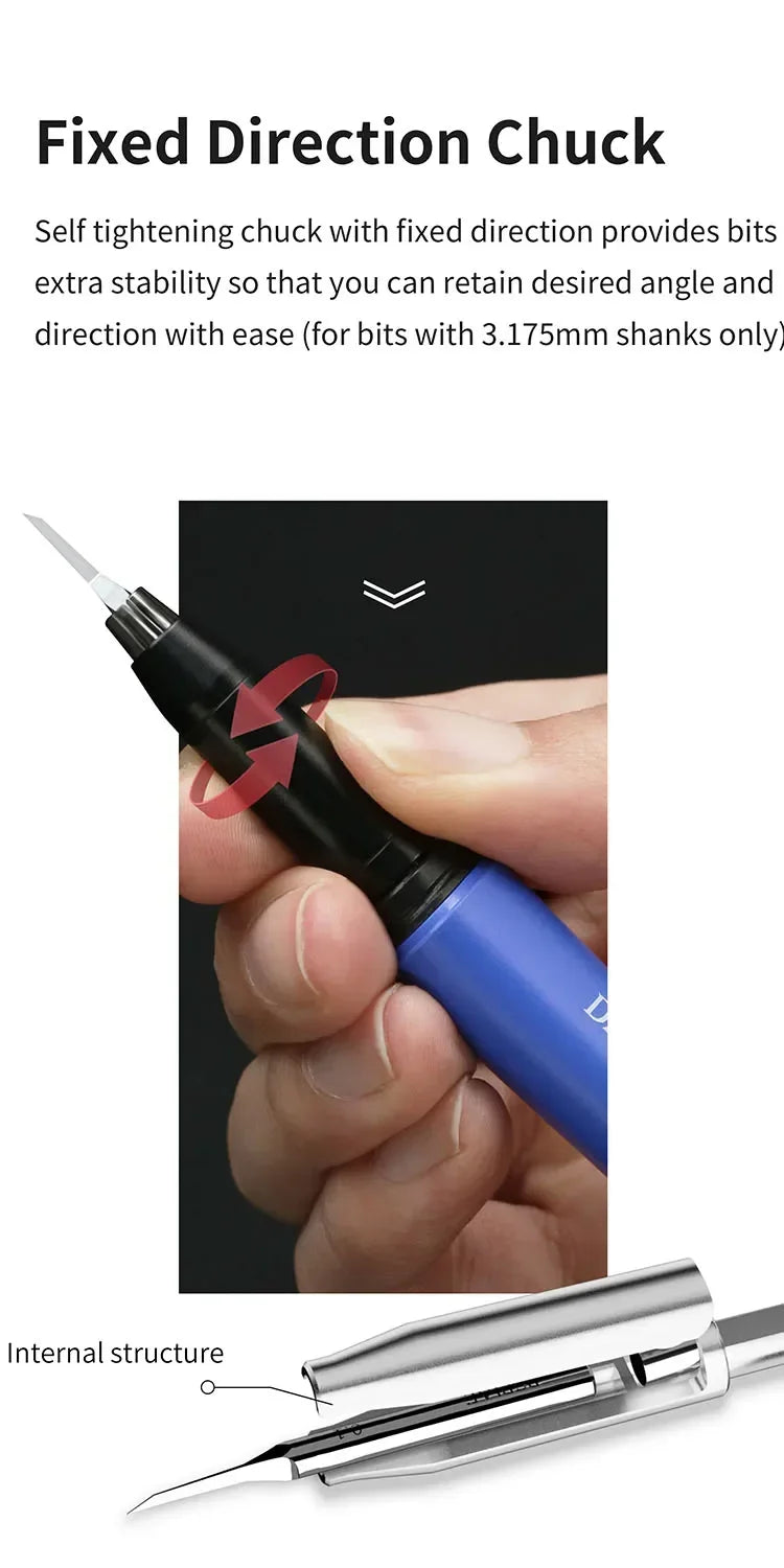 DSPIAE PT-TH PRO "WING"  Push Broach Push Knife Handle DIY Engraving Tool for Assembly Model Building Hobby Tools