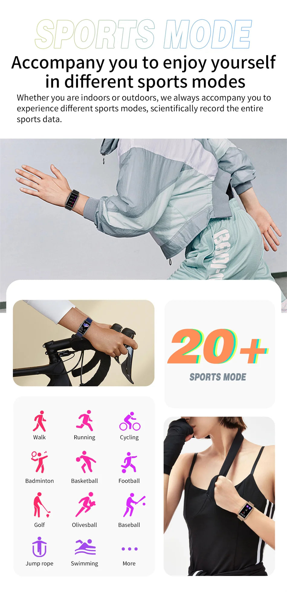 Classic Smart Bracelet Ladies Smart Watch Men Heart Rate Blood Oxygen Waterproof Sports Smart Strap Women Watch For Android IOS