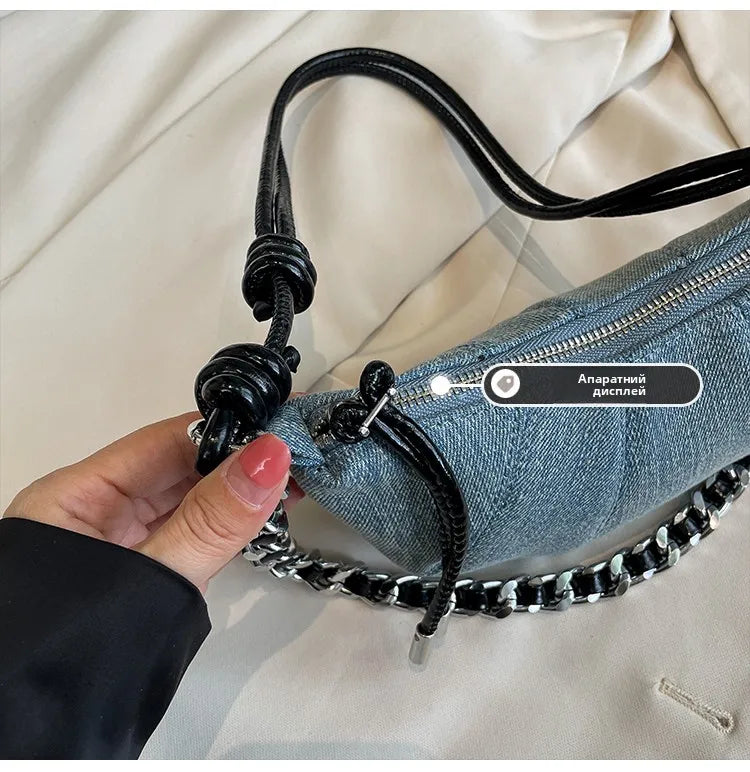 Casual Dumpling Shaped Large Capacity Shoulder Bag for Women 2026 New Style Soft Handle Single Strap Crossbody Luxury Bag