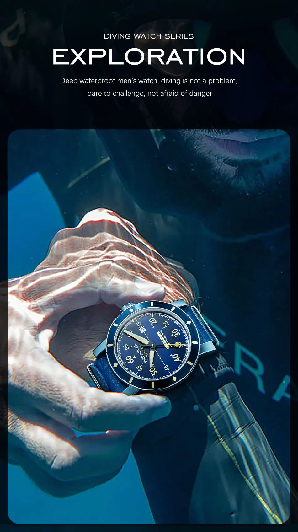 2024 New Men Watch Automatic Mechanical Wristwatch Sapphire Diver Watch 500M Waterproof Diving Sports Watches Men Reloj Hombre