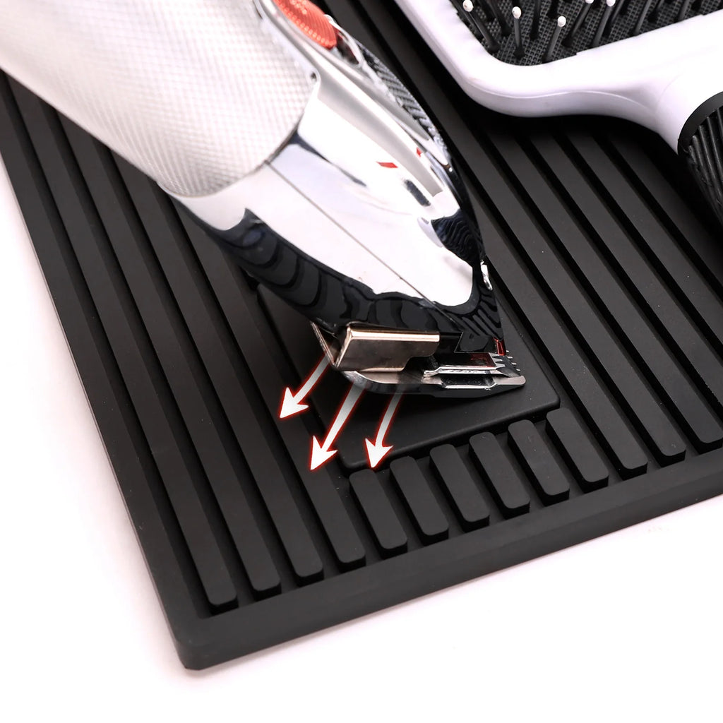 Barbershop Magnetic Hairdressing Tools Storage Mat Soft Rubber Antiskid Waterproof Pad Pro Barbershop Clippers Scissors Tool Mat