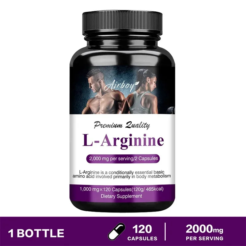 Men's L Arginine Capsules Supplement Endurance Performance for Workouts Muscle Growth Mercury for Adult