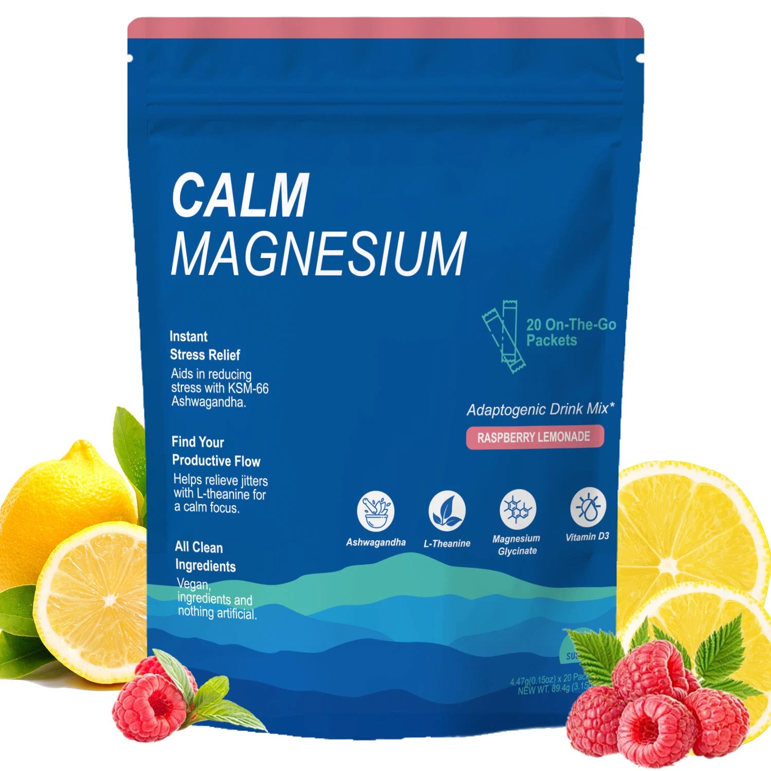 Powdered Drink Mix Electrolyte Vitamin Supplement for Relaxation - Soothe Mind Relieve Anxiety Promote Muscle Recovery