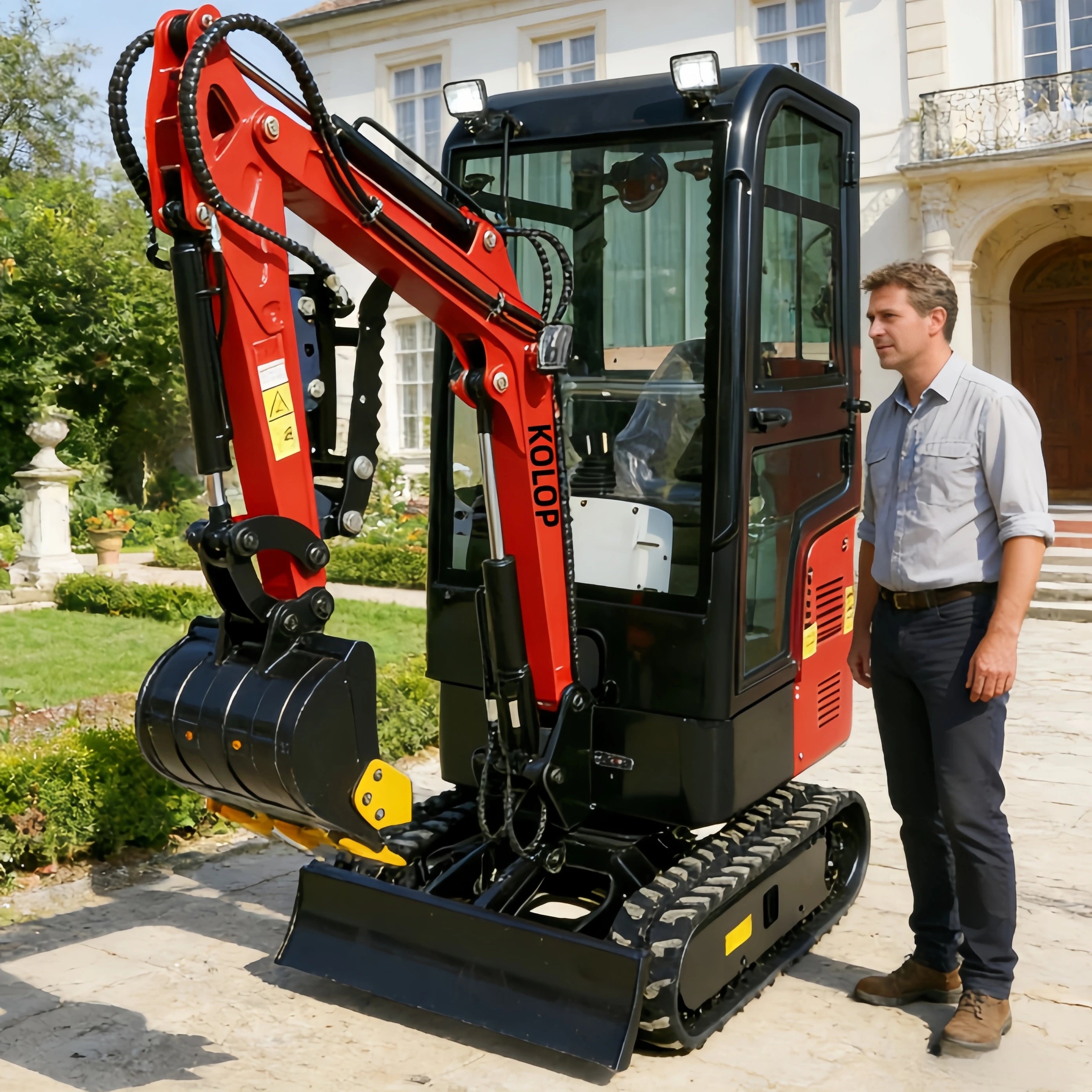 Enclosed Cab 2 Ton Mini Excavator 1 Ton Tracked Mini Digger Customized EURO 5 Kubota Yanmar Diesel Engine Fast Delivery