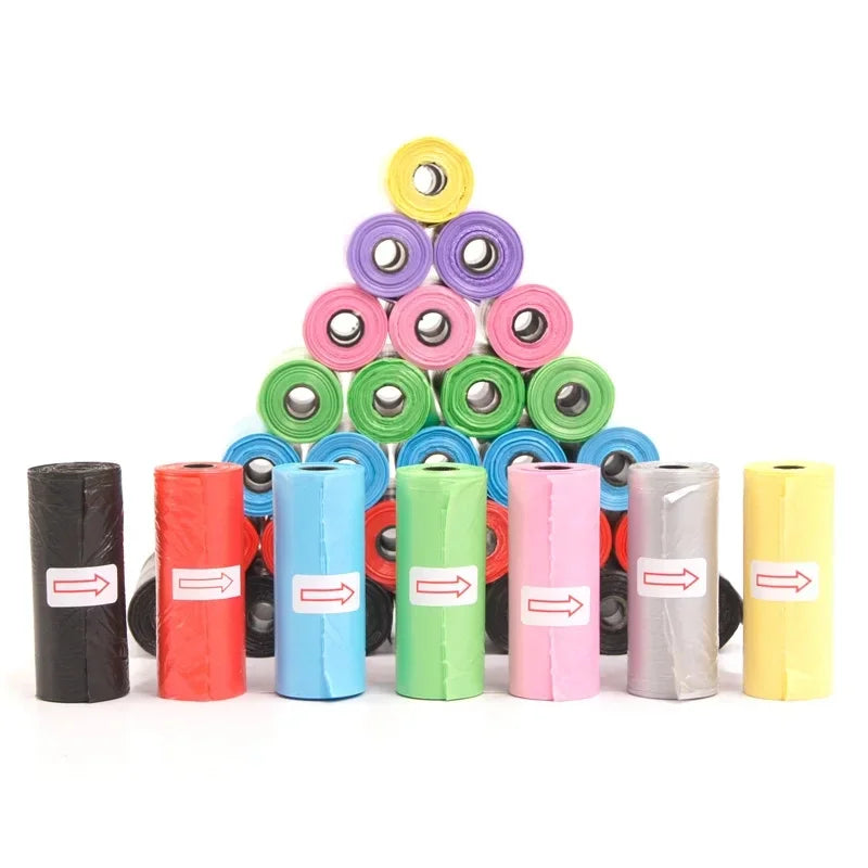 120 Rolls Dog Poop Bag Outdoor Cleaning Poop Bag Outdoor Clean Pets Supplies for Dog 15Bags/Roll Refill Garbage Bag Pet Supplies