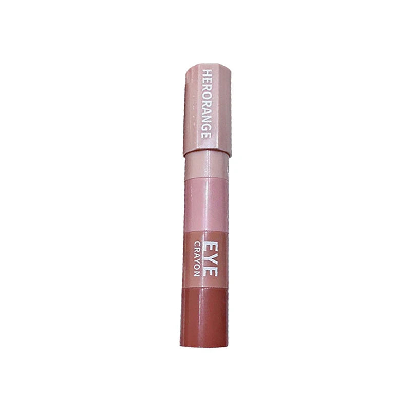 Pink multi-shade eye crayon makeup stick, labeled HERORANGE, for eyeshadow application