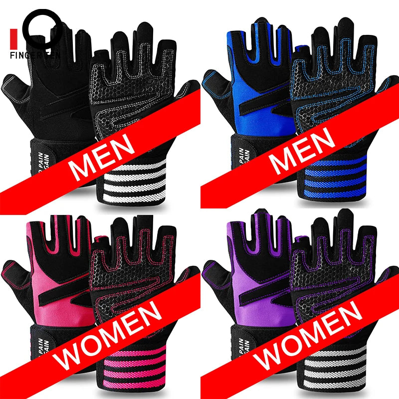 Weight Lifting Gloves Men Women Half Finger Gel Full Palm Protection Gym Glove Fitness Workout with Wrist Support Drop Shipping