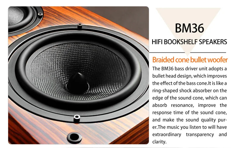 BM36speaker High fidelity hifi speaker audiophile grade passive bookshelf speaker