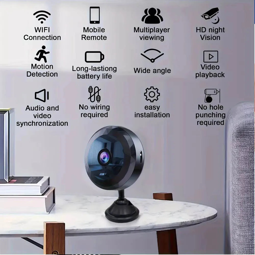 Baby Monitor 1080P HD Mini WiFi Camera Indoor Safety Security Surveillance Camcorder IP Cam Audio Video Recorder