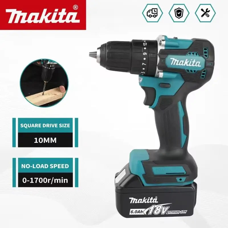 100% Brand New Original Makita DDF487 Cordless Driver Drill Brushless Electric Impact Screwdriver 18V Rechargeable Power Tool