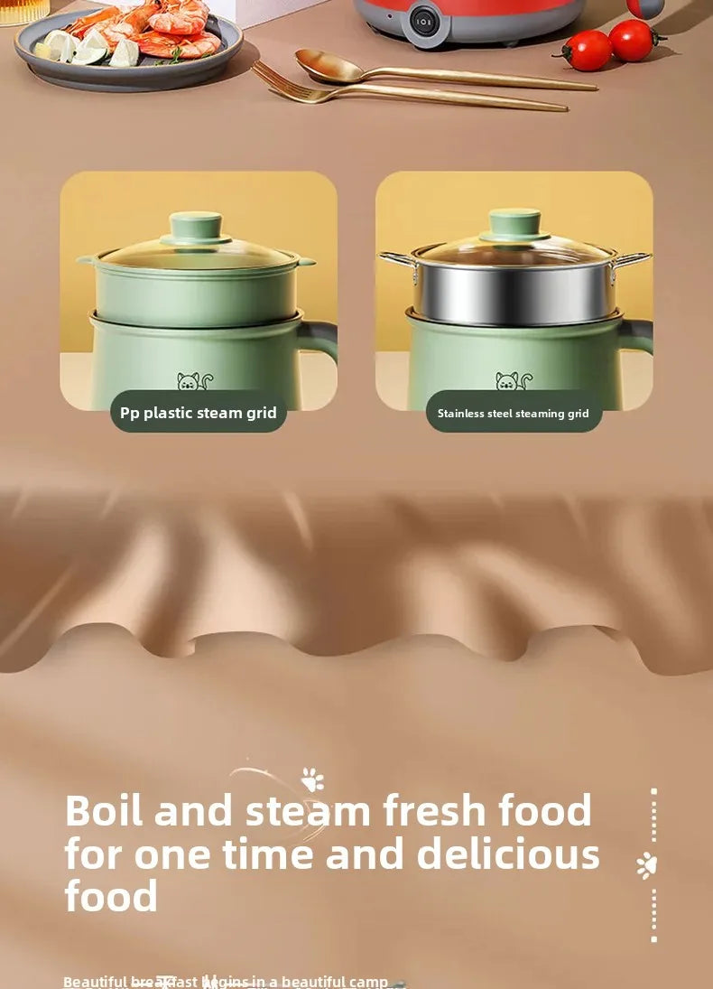 Mini Multi-Function Electric Cooker Small Integrated Steaming And Cooking Dormitory Noodles Home Use Single Person Mini Electric