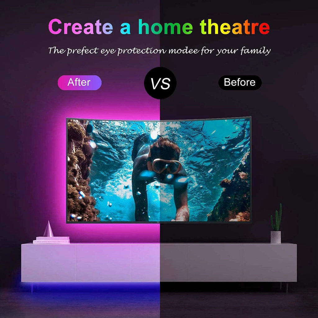 Led Strip Lights with 44 Key Remote Control 1m 5m 10m 20m RGB Tape Led Wall Room for Home Bedroom Party Decor TV Backlight