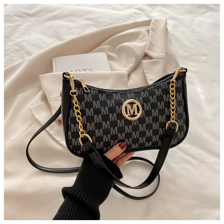 Vintage Floral Print Underarm Bag Women's Crossbody Shoulder Bag Casual Versatile Small Bag Popular Female Fashion Design