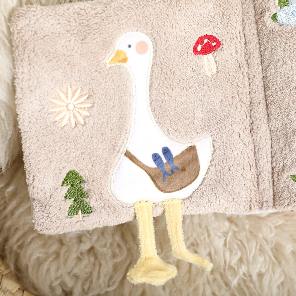 Bunny Cloth Soft Touch Book, Baby Toys 3D Sensory Early Learning Stroller Toys Infant 0-12 Months Baby Toys Multifunction Toys