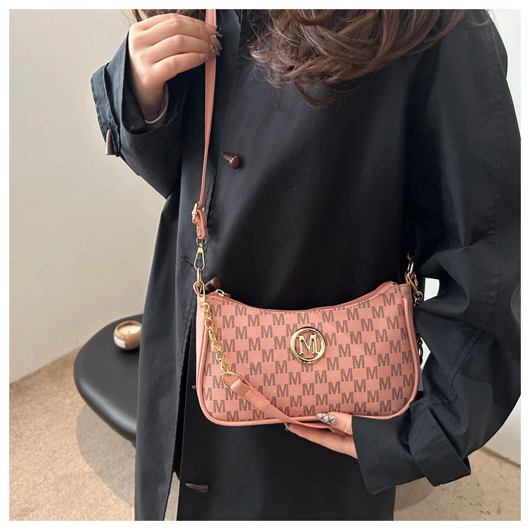 Vintage Floral Print Underarm Bag Women's Crossbody Shoulder Bag Casual Versatile Small Bag Popular Female Fashion Design