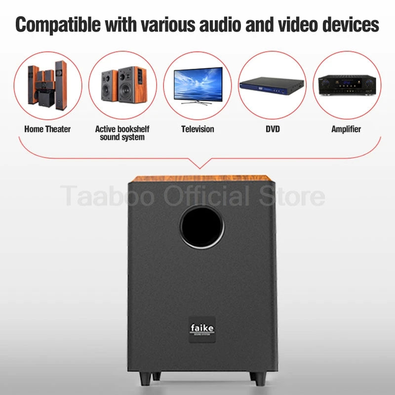8/10/12 Inch Passive Subwoofer 80-150W High Power Speaker 4-8ohm HiFi TV Speakers Audio For Home Theater Sound System Television