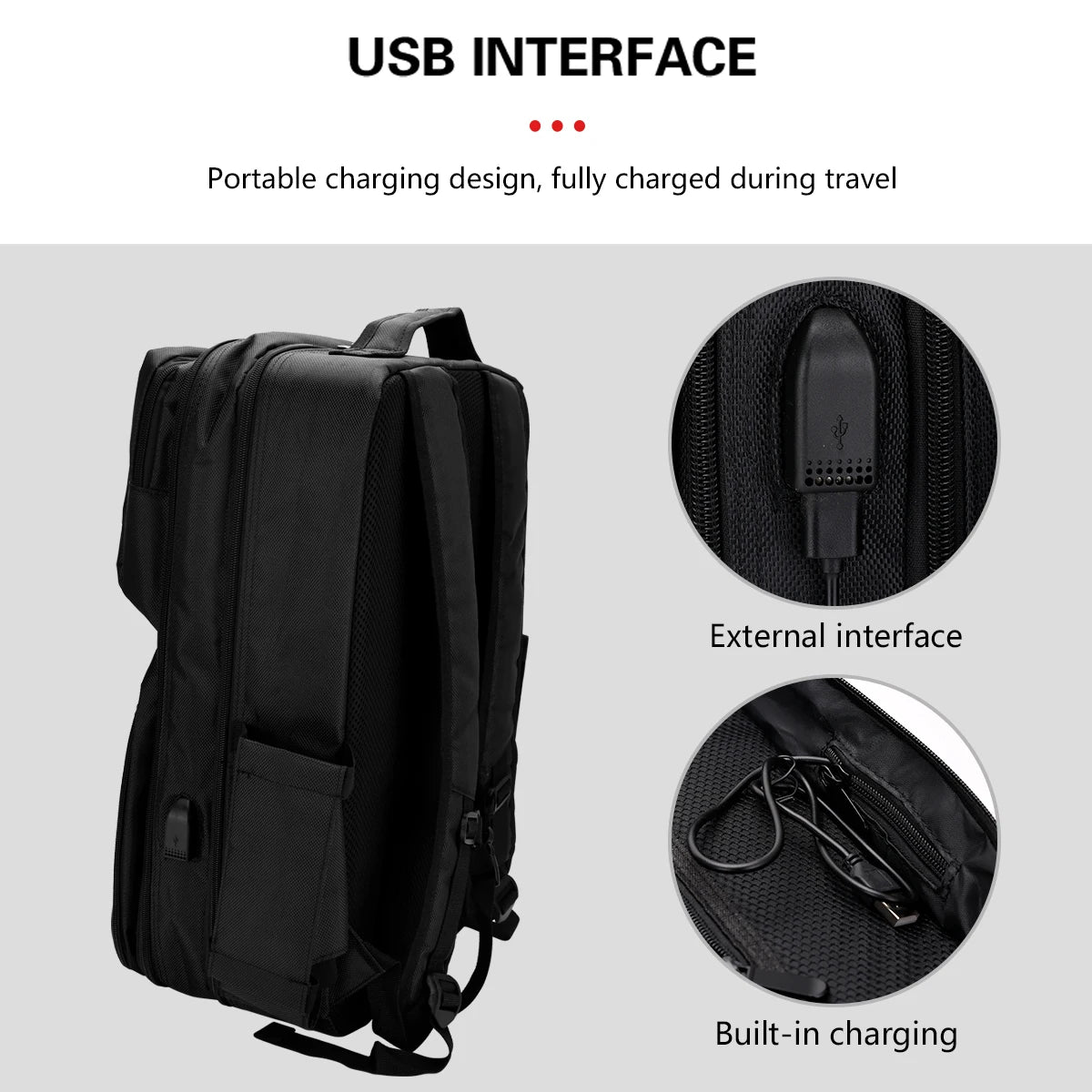 Adjustable Compartments Barber Backpack with USB Charging Port Travel Case for Hairstylist Tools Cosmetology Storage Bag