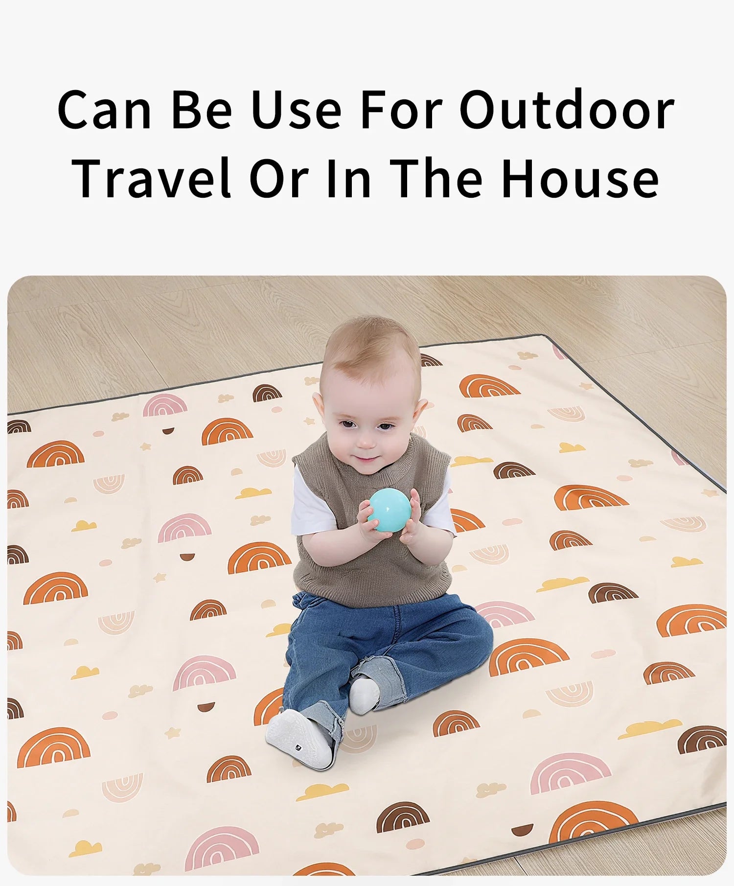 Insular Kids Educational Mattress Foldable Baby Play Mat Non-slip Durable Child Carpet Nursery Climbing Pad Waterproof 0-3Y