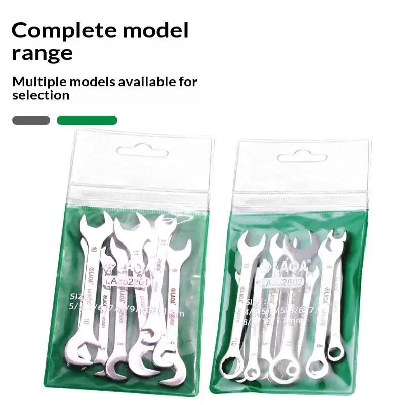 1/8/10Pcs Mini Thin Stainless Steel Double Open-end Wrench 5-11mm Dual-purpose Wrench For Repair Hand Tool Accessory