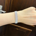 IGOTOS 1.2mm Moissanite Watch Chain Bracelet 925 Sterling Silver Certified Women Men Full Diamond Bangle Fine Jewelry