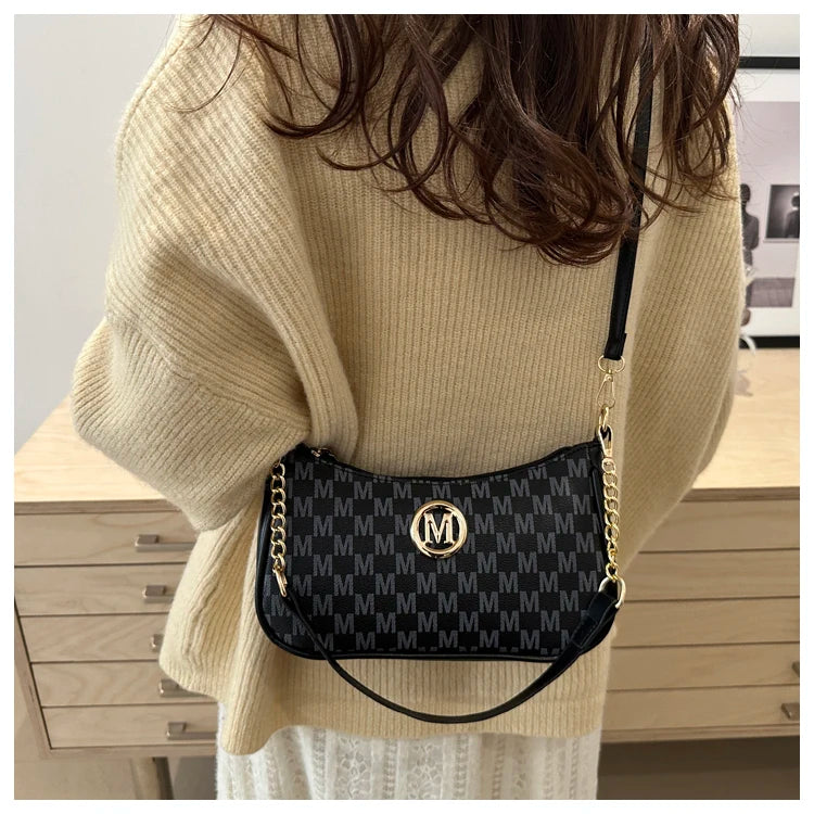 Vintage Floral Print Underarm Bag Women's Crossbody Shoulder Bag Casual Versatile Small Bag Popular Female Fashion Design