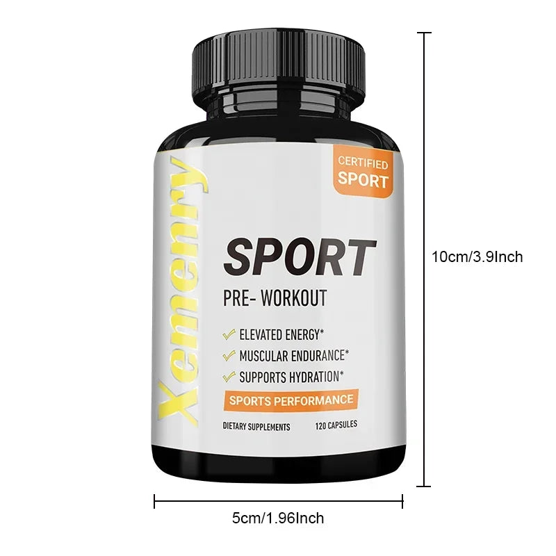 Sport Pre Workout Supplement - Increase Muscle Strength, Improve Athletic Performance, Reduce Fatigue, Muscle Building & Growth