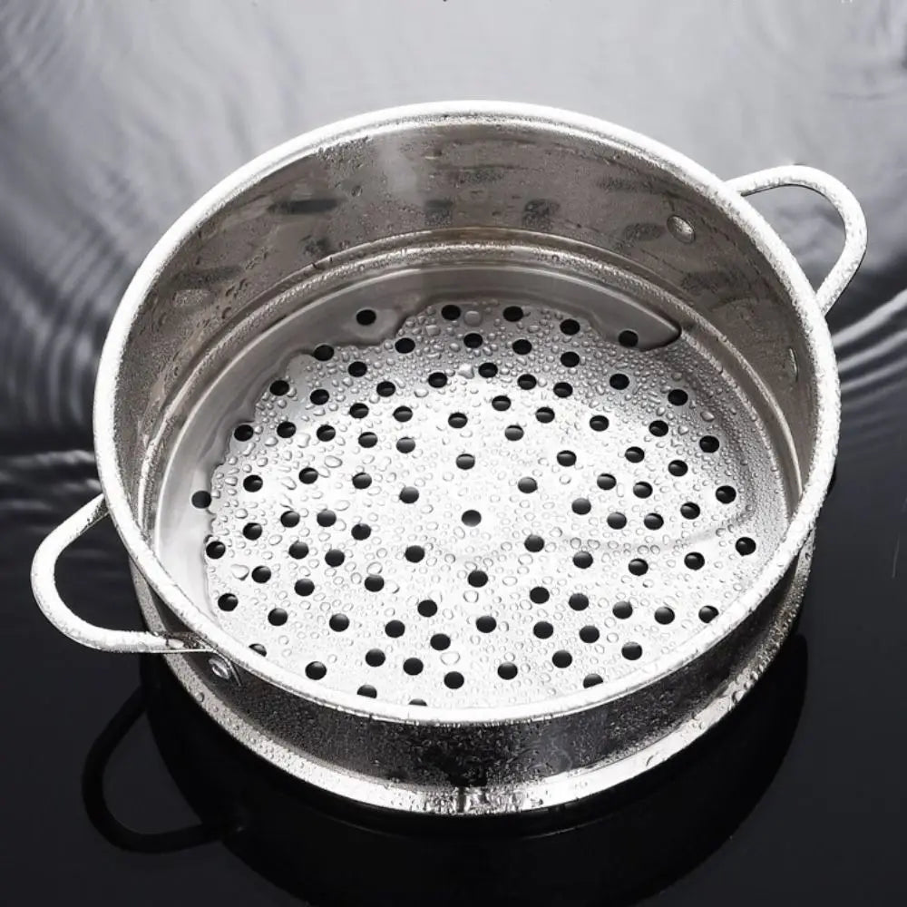 New 304 Stainless Steel Steamer Basket Thickened 16-32cm Food Steam Rack Generic Safe Material Drain Basket Home Cooking