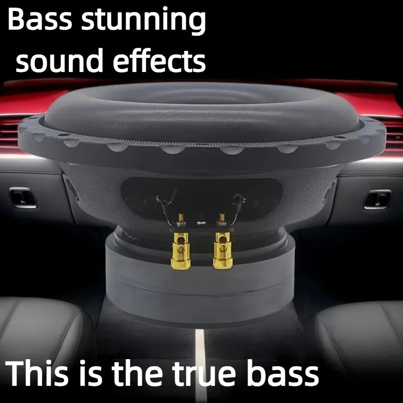 8-inch/10 inch/12 inch high-power car subwoofer - single or double coil design, Cannon edge, 500W RMS power processing capabilit