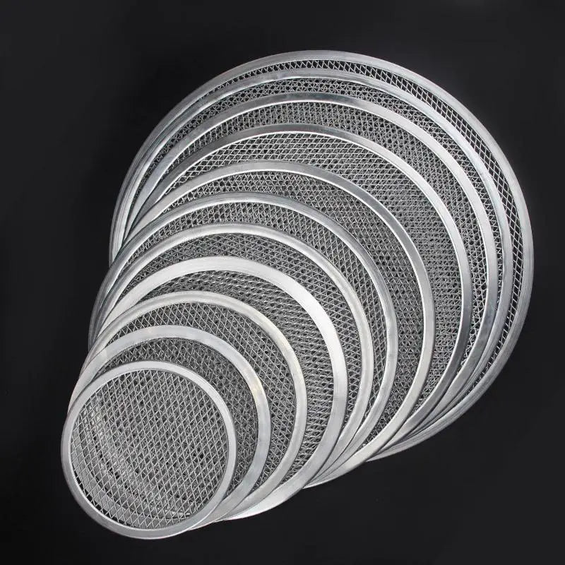 1PC 6-20 Inch Pizza Screen Pan Metal Net Non Stick BakingTray New Seamless Aluminum Alloy Metal Net Bakeware Kitchen Pizza Tools