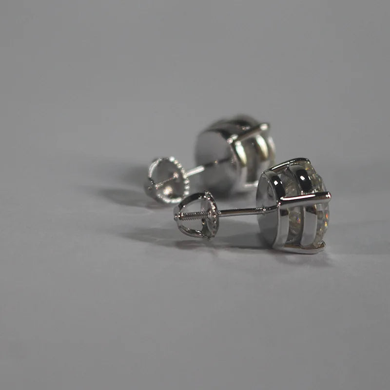 Premium 0.5-2ct Moissanite Diamond Stud Earrings for Women Orginal 925 Sterling Silver Screw Back Women Moissanite Earring 2026