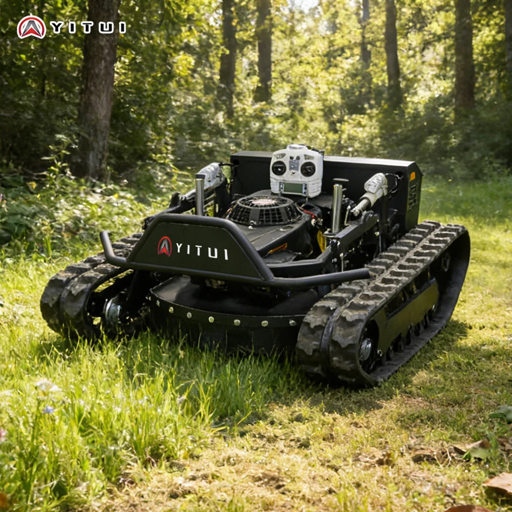 Personalized Customized Ce Epa All Terrain Lawn Mowing Robot With Rubber Tracks And Multi Functional Remote Control