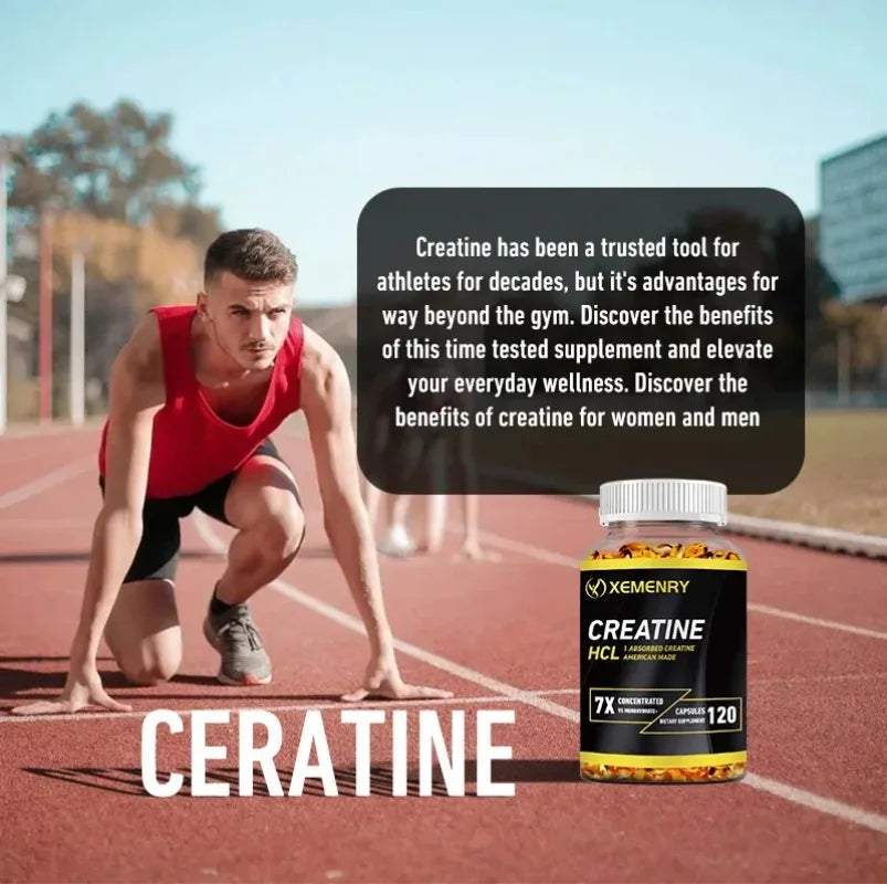 Creatine HCl - Muscle,Cognitive,and Cellular Energy Support,Boosts Energy, Endurance, Improves Athletic Performance