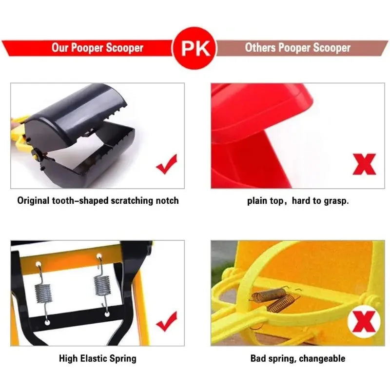 Dog Poop Bags Holder Picker Scooper Dog Waste Clean Up Poop Cleaner Claw Grabber for Dogs Puppy Outdoor Walking Park Tools