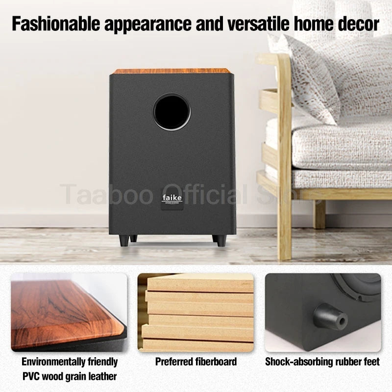 8/10/12 Inch Passive Subwoofer 80-150W High Power Speaker 4-8ohm HiFi TV Speakers Audio For Home Theater Sound System Television