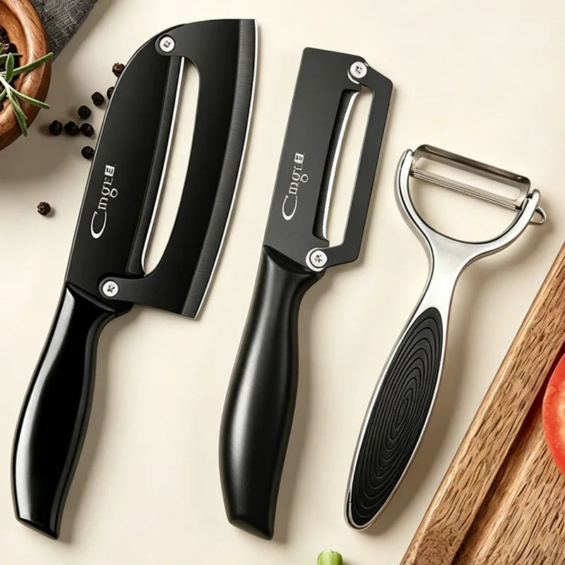 Multi-Function Kitchen-Specific Peeler for Slicing Fruit and Vegetables Stainless Steel Kitchen Peeler with Steel Handle