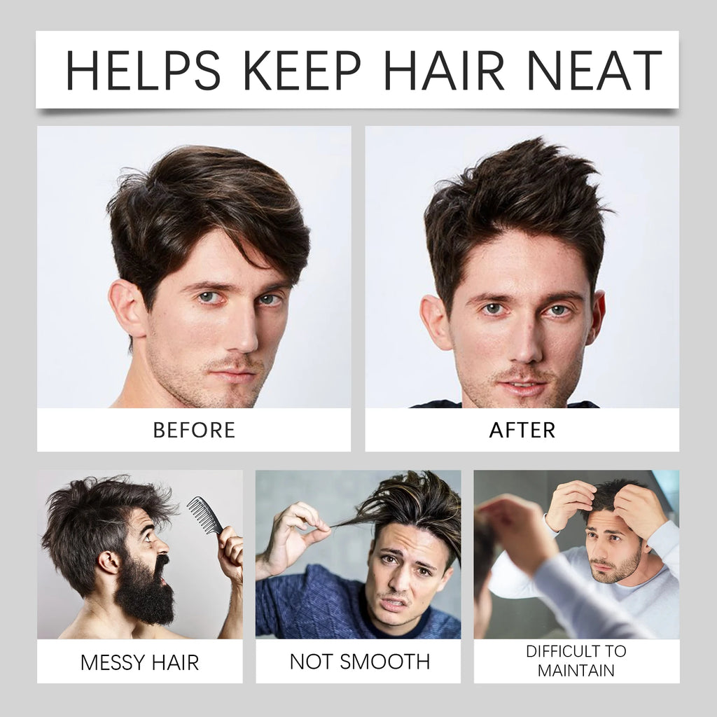 Long Lasting Hair Styling Wax For Men Strong Hold Hairstyle Finished Hair Styling Clay Mud Salon Hair Cream Refreshing Hair Wax