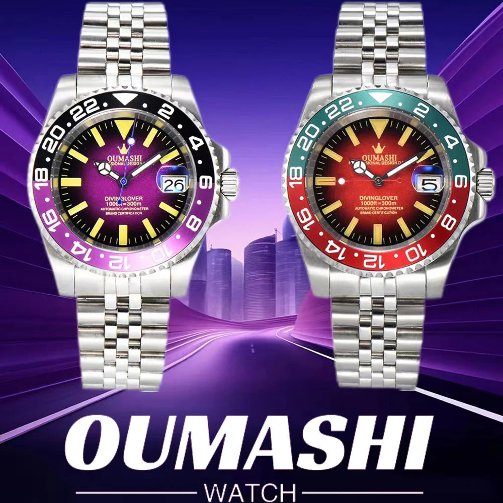 Luxury NH35 Watch 40mm Diver Men's Mechanical Watch Sapphire Glass Automatic Watch NH35 Stainless Steel Watch for men