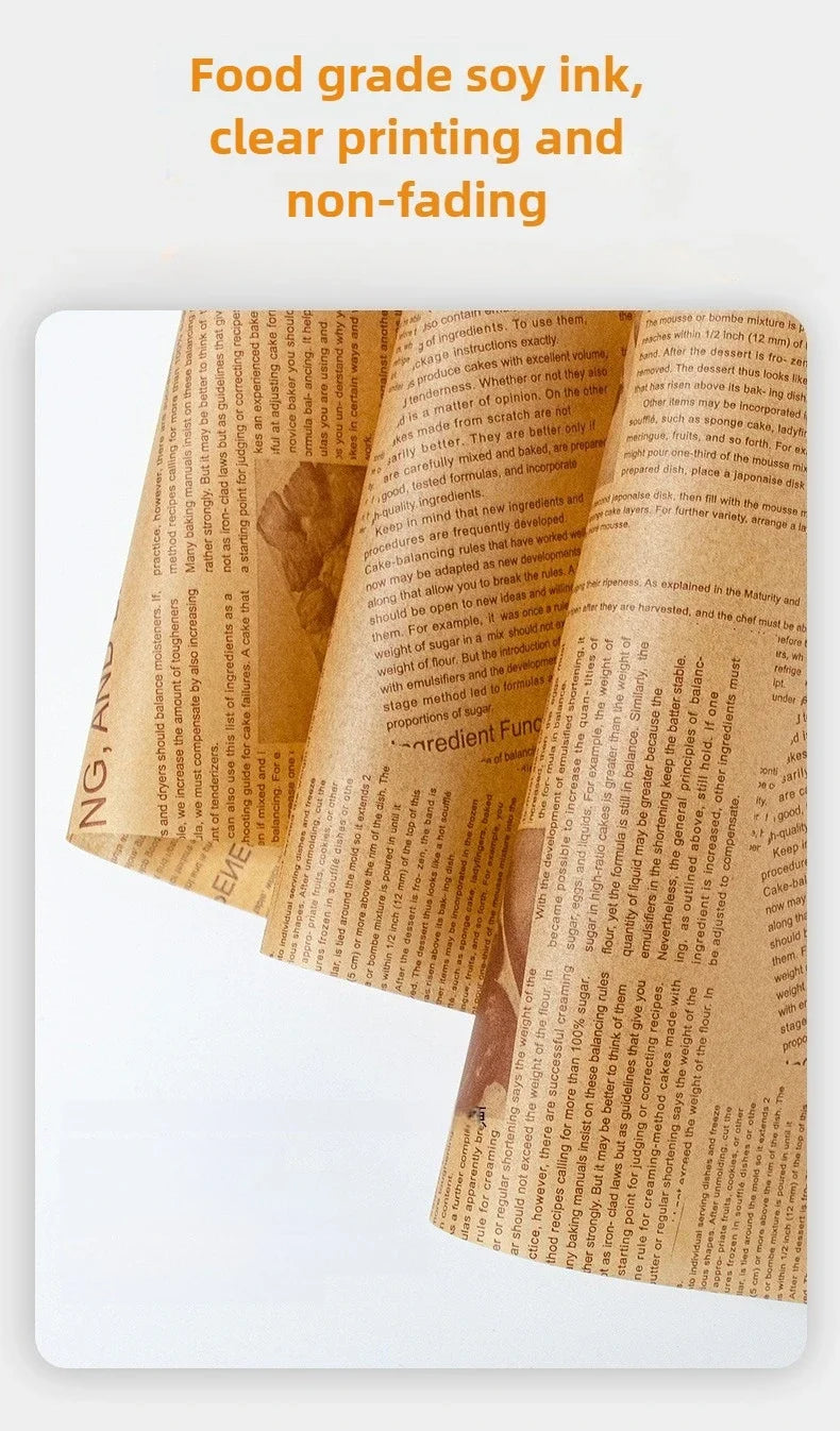 100/1000 Pcs Oil-Proof Paper for Wrapping Burger Bread Fried Food Sandwich Packaging Fryer Air Baking Paper Plate  Accessories