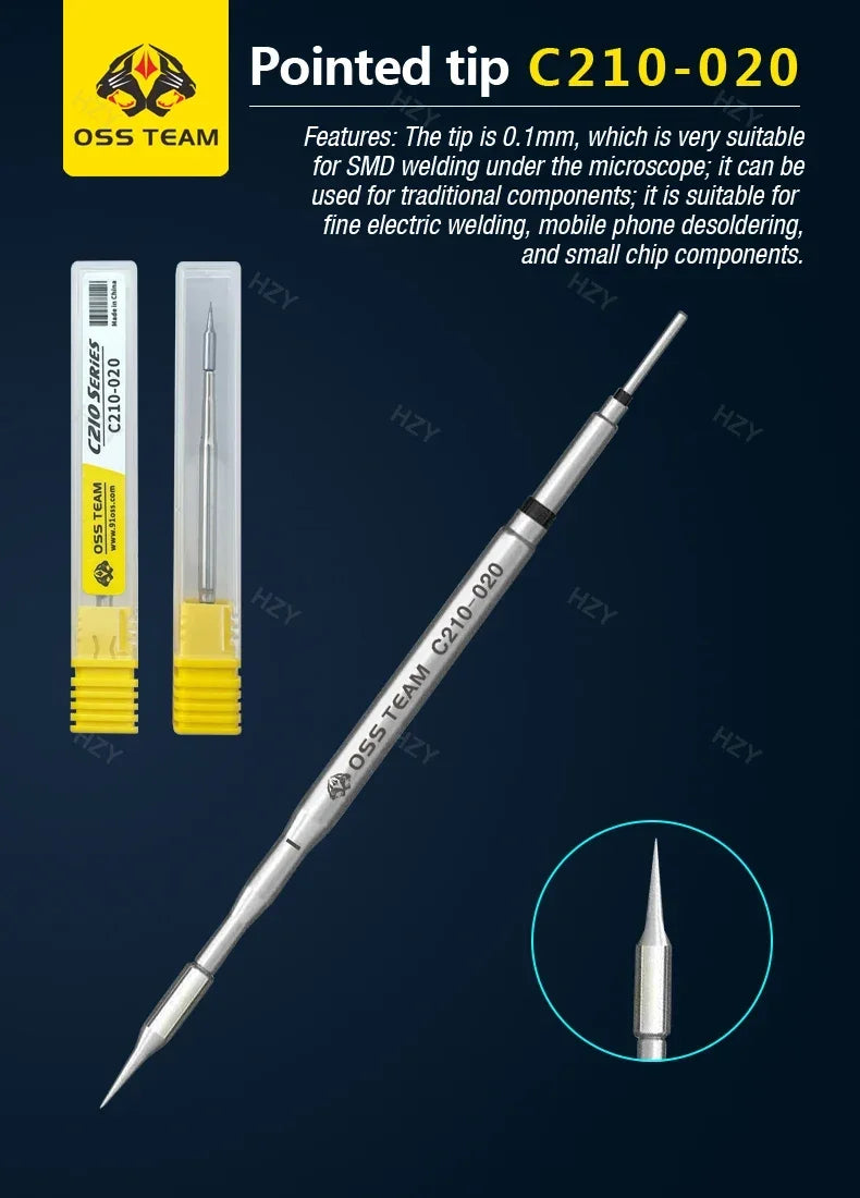 OSS C115 C210 T245 Tips Universal C245 C210 C115 Soldering Iron Tip Compatible SUGUN Maant GVM OSS Soldering Station Handle