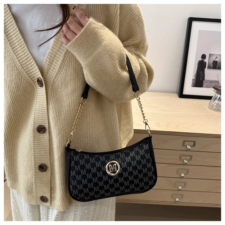 Vintage Floral Print Underarm Bag Women's Crossbody Shoulder Bag Casual Versatile Small Bag Popular Female Fashion Design