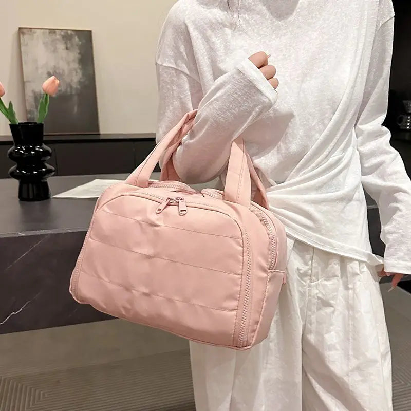 Large Capacity Portable Makeup Bag Travel Cosmetic Storage Waterproof Multi-layer Organizer High Aesthetic Value Handheld