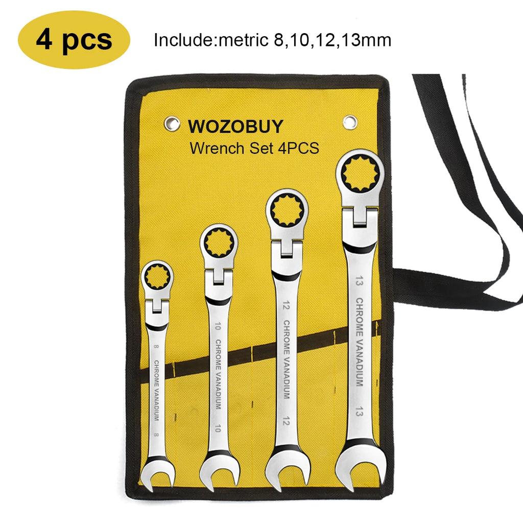 Clé à Cliquet Flex 180° WOZOBUY 6-22mm 72 Dents
