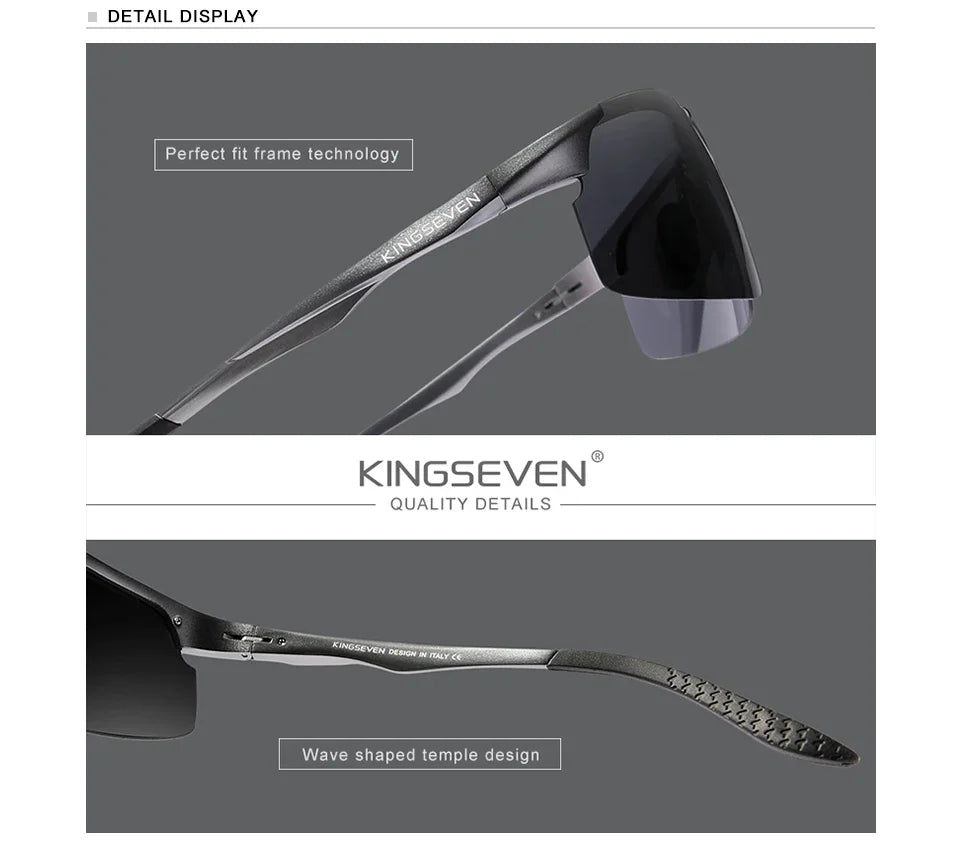 KINGSEVEN UV400 Polarized Men Sunglasses Cycling Driving Mirror Lens Male Glasses Anti-glare Women Fishing High Quality Eyewear
